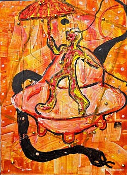 Alien is singing in the rain